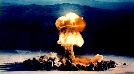 Picture of atomic bomb exploding